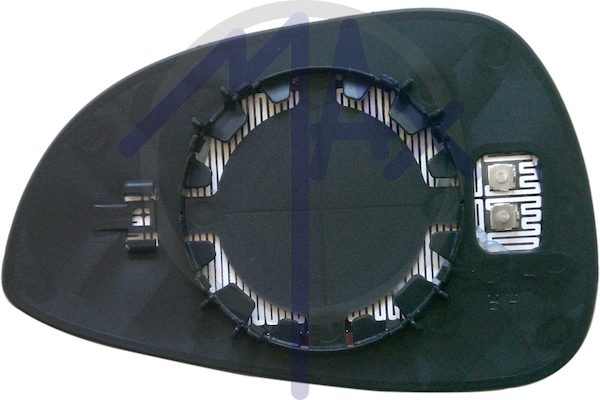 Rear-view mirror glass, right, heated aspherical chrome