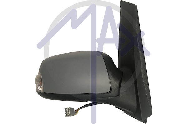 Specchietto retrovisore esterno destro, elettrico, calotta da verniciare, con freccia, con luce di cortesia, vetro convesso cromato riscaldato