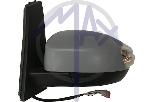 Specchietto retrovisore esterno sinistro, elettrico, calotta da verniciare, con freccia, con sistema BLIS (angolo cieco), vetro asferico cromato riscaldato, 8 pin