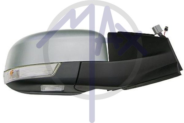 Specchietto retrovisore esterno destro, elettrico, calotta da verniciare, con freccia, con luce di cortesia, ripiegabile elettricamente, con memoria, con sistema BLIS (angolo cieco), vetro convesso cromato riscaldato, 14 pin