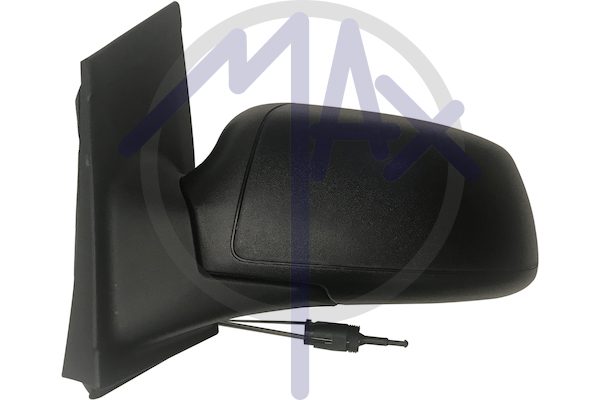 Exterior rear-view mirror, left, cable adjustment, black cover, convex chrome glass