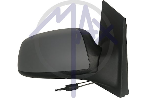 Exterior rear-view mirror, right, cable adjustment, cover for painting, convex chrome glass