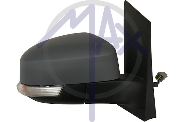 Specchietto retrovisore esterno destro, elettrico, calotta da verniciare, con freccia, vetro asferico cromato riscaldato