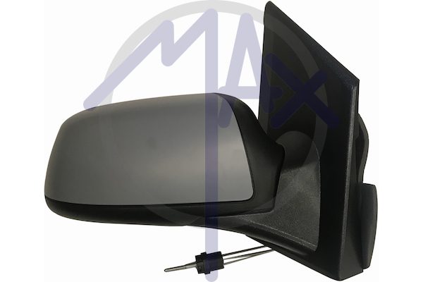 Exterior rear-view mirror, right, cable adjustment, cover for painting, convex chrome glass