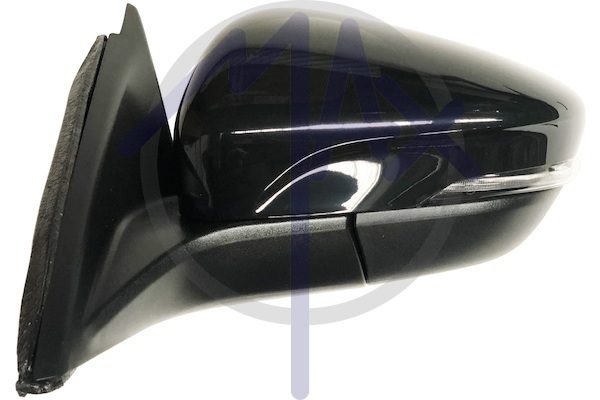 Exterior rear-view mirror left, electric, cap to be painted, with indicator, convex chrome heated glass, 6 pin