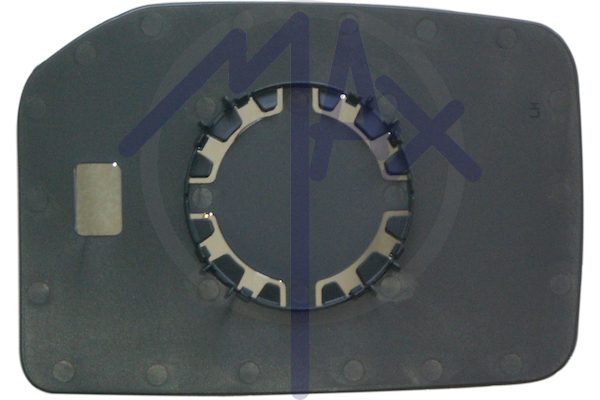 Rear-view mirror glass, left, convex chrome