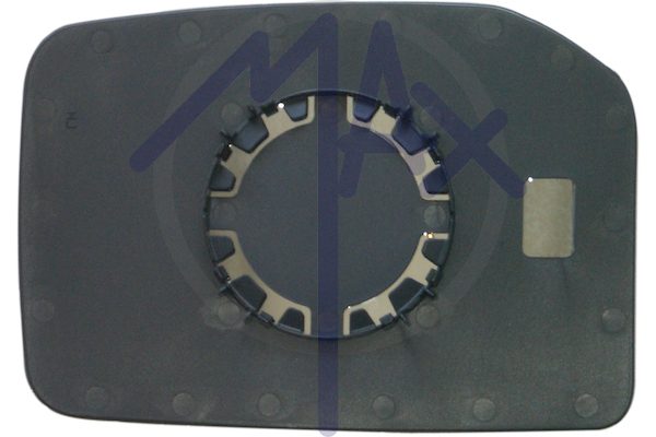 Rear-view mirror glass, right, convex chrome
