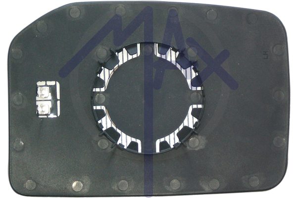 Left rear-view mirror glass, convex chrome, heated