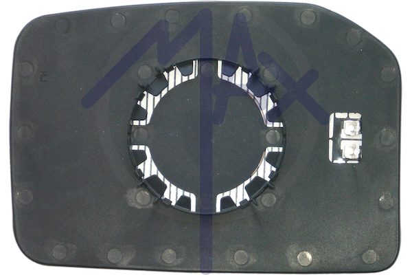 Right rear-view mirror glass, convex chrome, heated