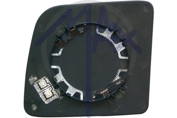 Left rear-view mirror glass, convex chrome, heated