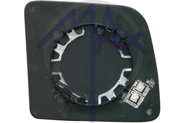 Right rear-view mirror glass, convex chrome, heated