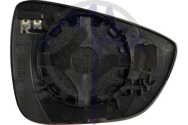Left rear-view mirror glass, convex chrome, heated