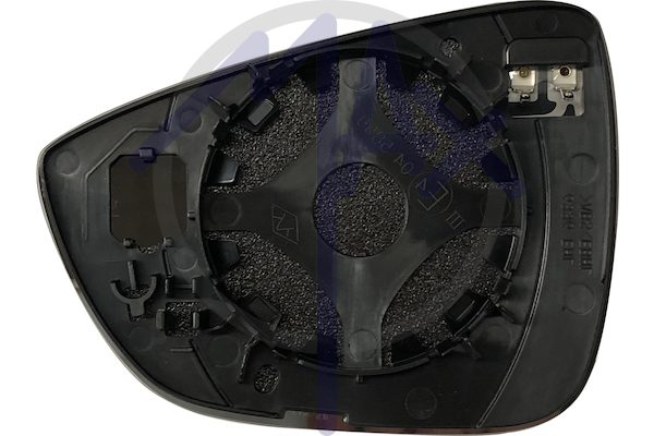 Right rear-view mirror glass, convex chrome, heated