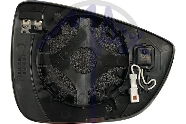 Rear-view mirror glass left, convex chrome heated, with BLIS system (blind spot)