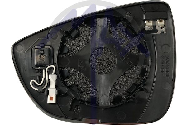 Right rear-view mirror glass, heated chrome convex, with BLIS system (blind spot)