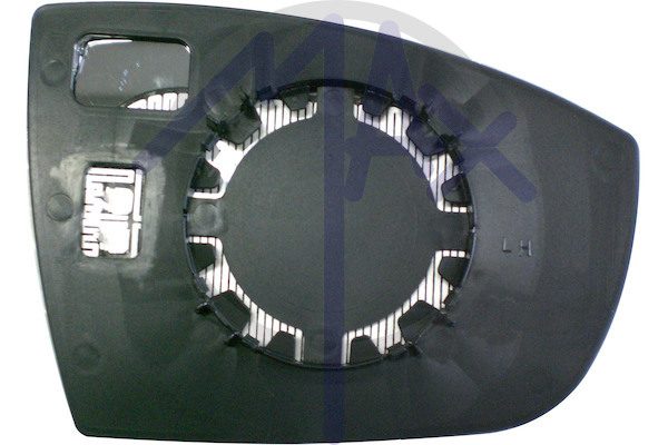 Left rear-view mirror glass, aspherical chrome, heated