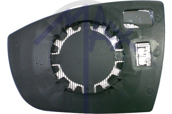 Right rear-view mirror glass, convex chrome, heated
