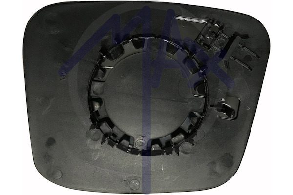 Rear-view mirror glass, left, convex chrome