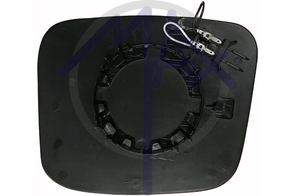 Left rear-view mirror glass, convex chrome, heated