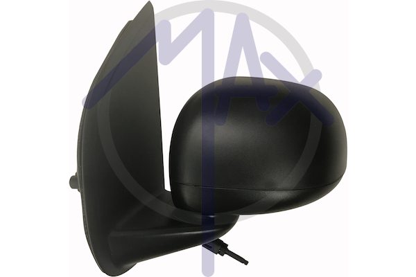 Exterior rear-view mirror, left, cable adjustment, black cover, convex chrome glass