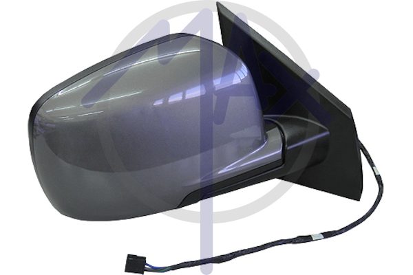 Specchietto retrovisore esterno destro, elettrico, calotta da verniciare, ripiegabile elettricamente, vetro convesso cromato riscaldato, 7 pin