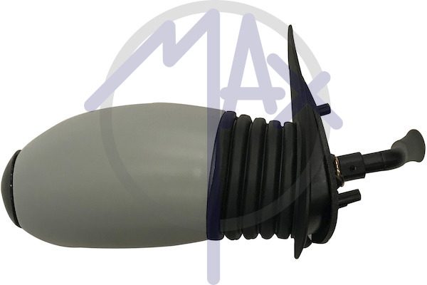Exterior rear-view mirror, right, cable adjustment, cover for painting, convex chrome glass