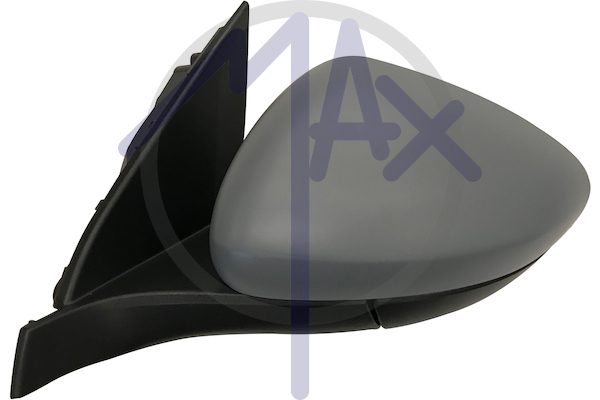 Exterior rear-view mirror, left, electric, cover for painting, heated convex chrome glass