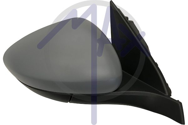 Right outer rear-view mirror, electric, cover to be painted, with temperature sensor, heated chrome convex glass
