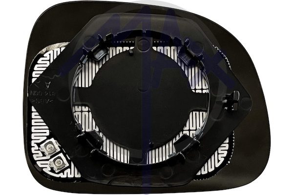 Left rear-view mirror glass, convex chrome, heated