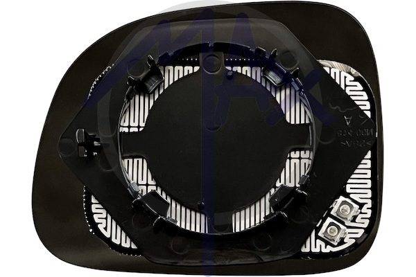 Right rear-view mirror glass, convex chrome, heated