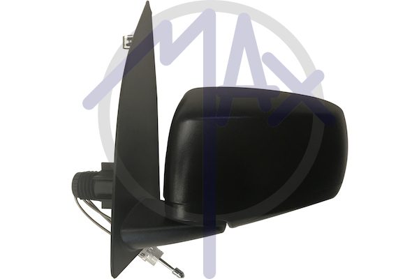 Exterior rear-view mirror, left, cable adjustment, black cover, convex chrome glass