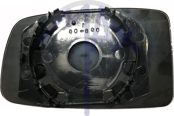 Rear-view mirror glass, right, convex chrome