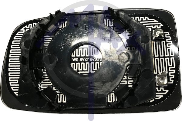 Right rear-view mirror glass, convex chrome, heated