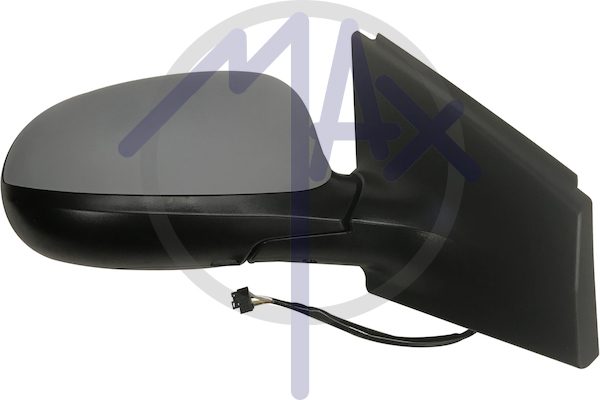Specchietto retrovisore esterno destro, elettrico, calotta da verniciare, con sensore temperatura, vetro convesso blu riscaldato