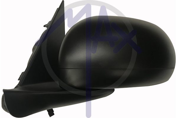 Specchietto retrovisore esterno sinistro, elettrico, calotta nera, vetro asferico cromato riscaldato, 5 pin