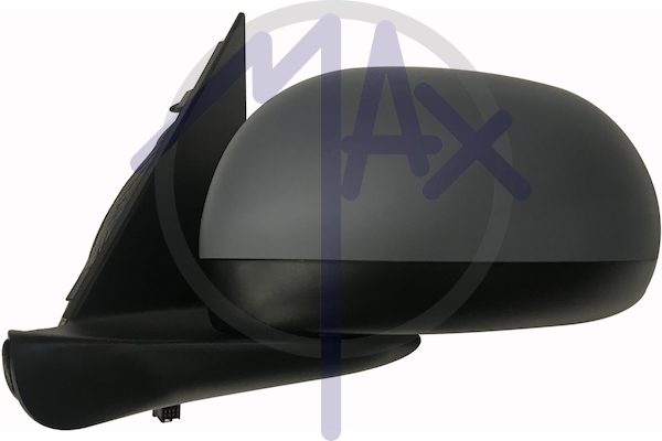 Exterior rear-view mirror left, electric, cap to be painted, aspherical chrome heated glass, 5 pin