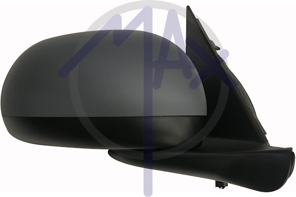 Outer rear-view mirror right, electric, cap to be painted, with temperature sensor, heated chrome convex glass, 7 pin