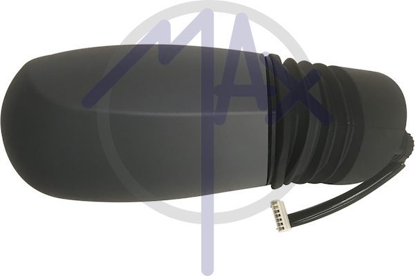 Exterior rear-view mirror, right, electric, cover for painting, heated convex chrome glass
