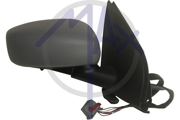 Specchietto retrovisore esterno destro, elettrico, calotta da verniciare, vetro convesso cromato riscaldato, 5 porte