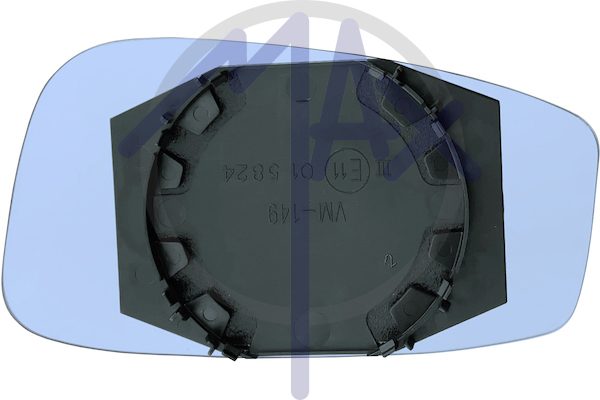 Left rear-view mirror glass, chrome aspherical