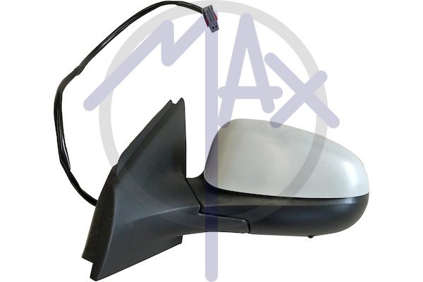 Specchietto retrovisore esterno sinistro, elettrico, calotta da verniciare, con sensore temperatura, vetro asferico blu riscaldato