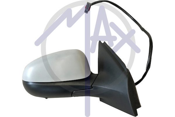 Specchietto retrovisore esterno destro, elettrico, calotta da verniciare, vetro convesso blu riscaldato