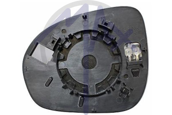 Left rear-view mirror glass, convex chrome, heated