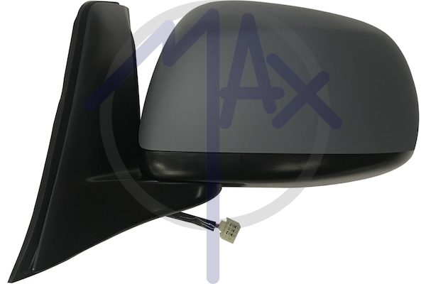 Exterior rear-view mirror, left, electric, cover for painting, heated convex chrome glass