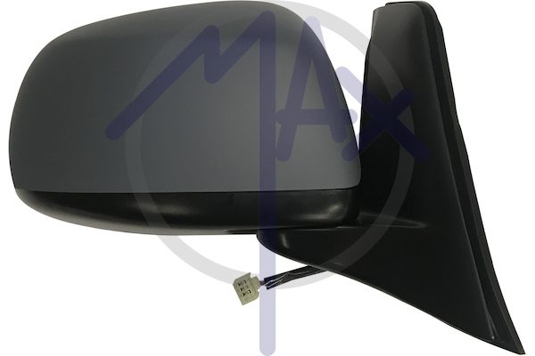 Exterior rear-view mirror, right, electric, cover for painting, heated convex chrome glass