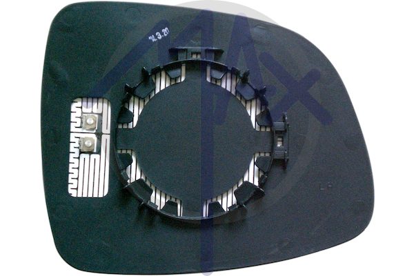 Left rear-view mirror glass, convex chrome, heated