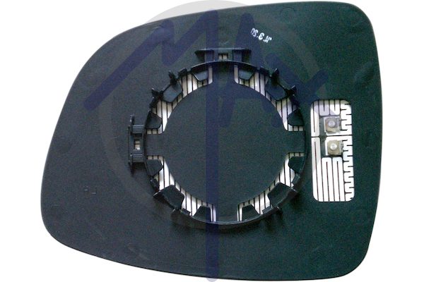 Right rear-view mirror glass, convex chrome, heated