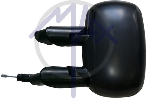 Exterior rear-view mirror, left, cable adjustment, black cover, convex chrome glass