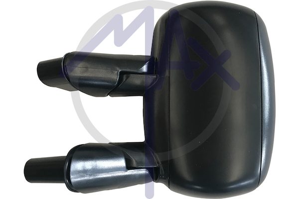 Exterior rear-view mirror, left, cable adjustment, black cover, convex chrome glass