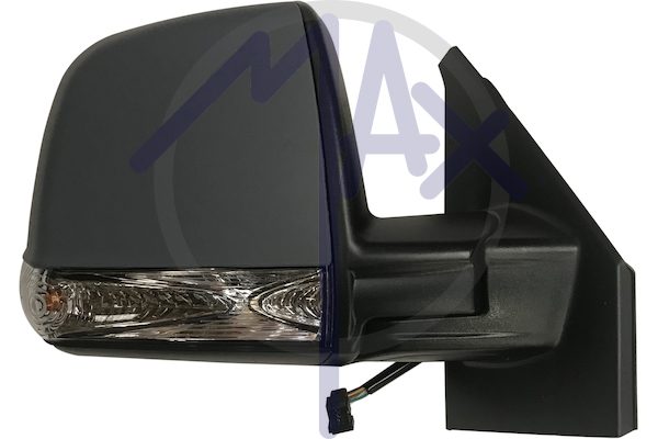 Specchietto retrovisore esterno destro, elettrico, calotta da verniciare, con freccia, con sensore temperatura, vetro convesso cromato riscaldato, vetro singolo, 8 pin